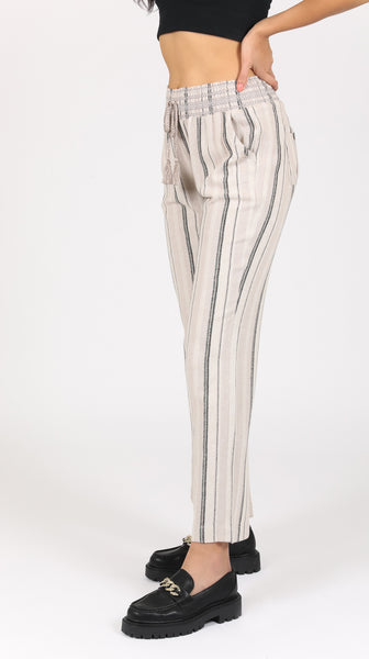 パンツ・ボトムスその他 HUECLOSET Peach Cotton Field Pants (2colors) BNE68 センターシームサイドリボンジョガーパンツ / Center Seam